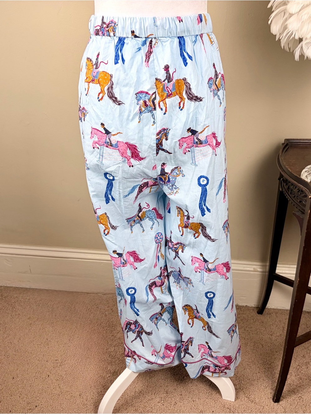 Printfresh 100% Organic Cotton Horse Show Pajama Pants Size XL Comfy Equestrian - Picture 5 of 14